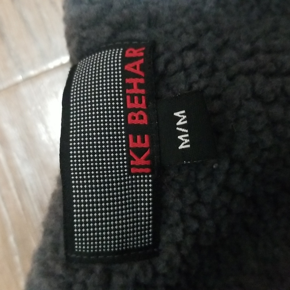 (M) IKE BEHAR Fleece Lined Cable Knit 100% Cotton Knit Sweater Eclectic Grandpa - Picture 3 of 9